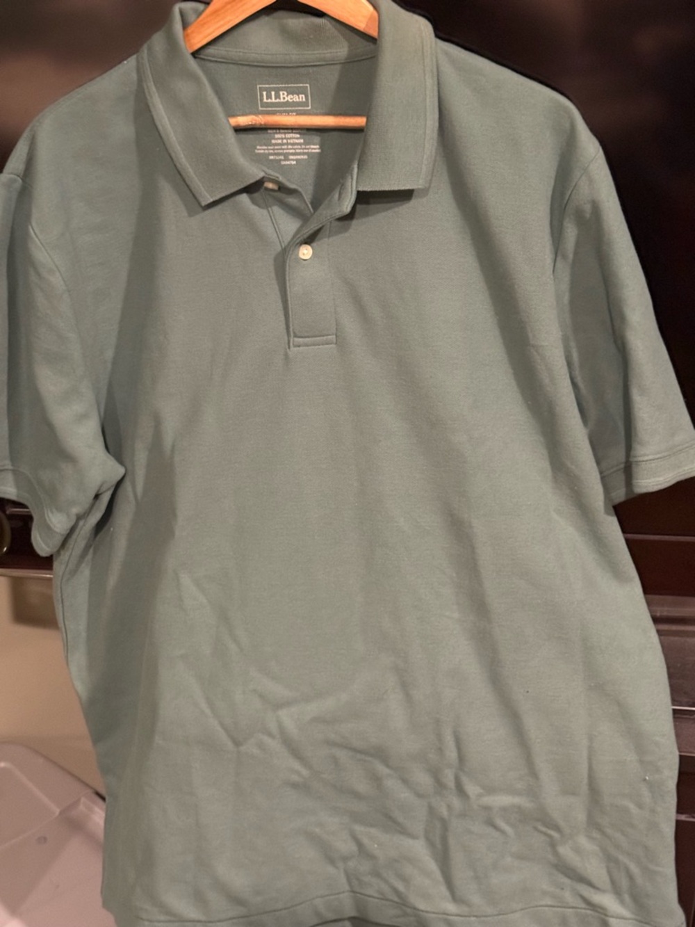 L.L. Bean Men's Polo Shirt in Light Sage Green